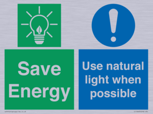 Save Energy - Use natural light when possible
